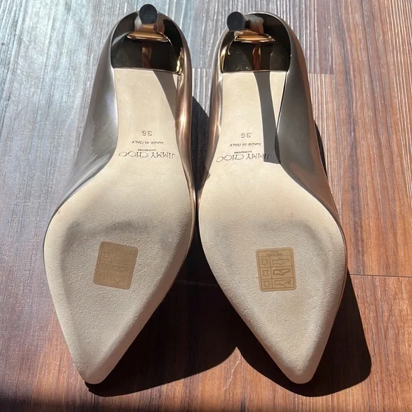 Jimmy Choo Romy Rose Gold Pumps NWOT - Picture 9 of 10